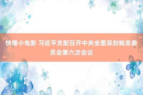 快播小电影 习近平支配召开中央全面深刻蜕变委员会第六次会议