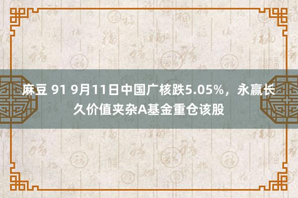 麻豆 91 9月11日中国广核跌5.05%，永赢长久价值夹杂A基金重仓该股