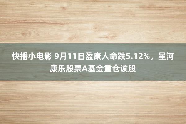 快播小电影 9月11日盈康人命跌5.12%，星河康乐股票A基金重仓该股