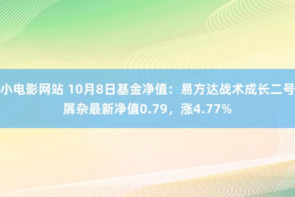 小电影网站 10月8日基金净值：易方达战术成长二号羼杂最新净值0.79，涨4.77%