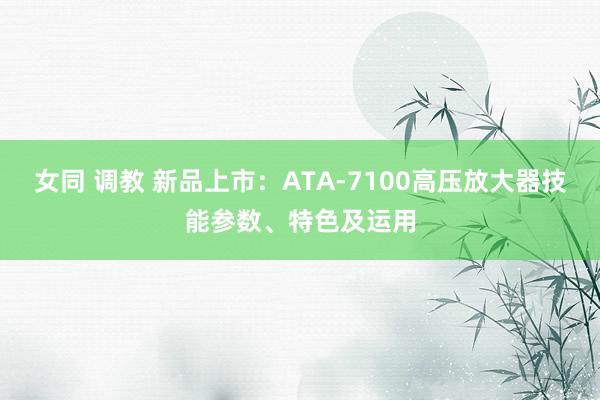 女同 调教 新品上市：ATA-7100高压放大器技能参数、特色及运用