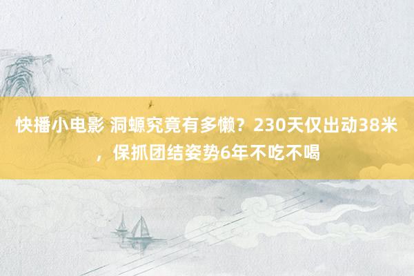 快播小电影 洞螈究竟有多懒？230天仅出动38米，保抓团结姿势6年不吃不喝