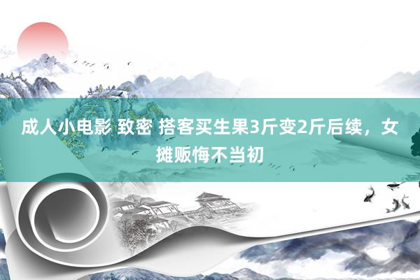 成人小电影 致密 搭客买生果3斤变2斤后续，女摊贩悔不当初