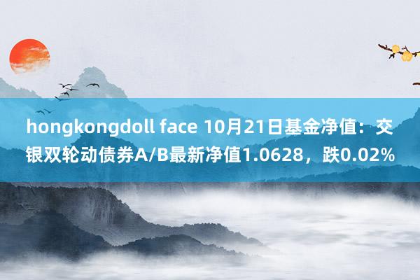 hongkongdoll face 10月21日基金净值：交银双轮动债券A/B最新净值1.0628，跌0.02%