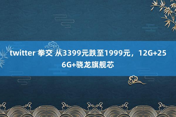 twitter 拳交 从3399元跌至1999元，12G+256G+骁龙旗舰芯