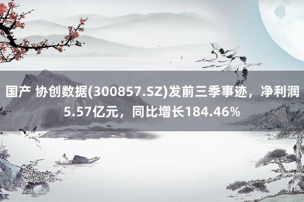 国产 协创数据(300857.SZ)发前三季事迹，净利润5.57亿元，同比增长184.46%