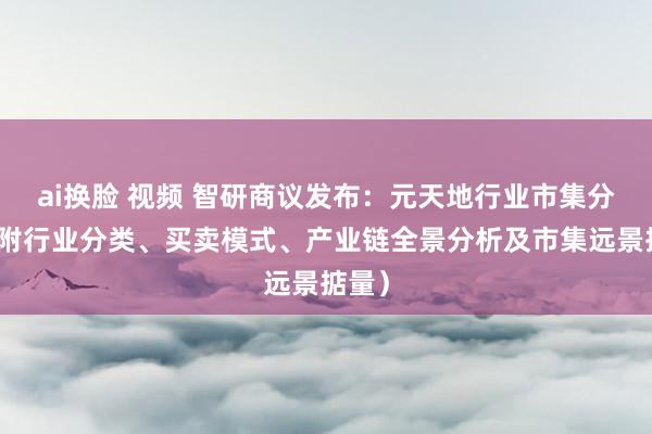 ai换脸 视频 智研商议发布：元天地行业市集分析（附行业分类、买卖模式、产业链全景分析及市集远景掂量）