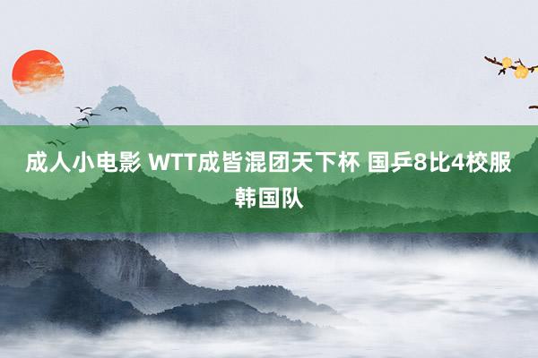 成人小电影 WTT成皆混团天下杯 国乒8比4校服韩国队