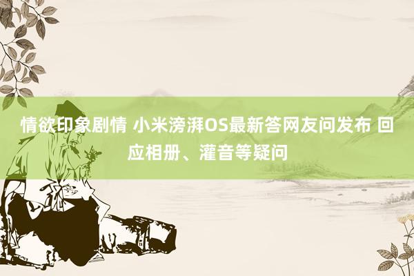 情欲印象剧情 小米滂湃OS最新答网友问发布 回应相册、灌音等疑问