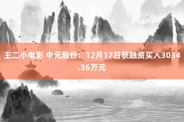 王二小电影 中元股份：12月17日获融资买入3034.36万元