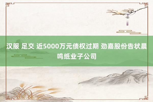 汉服 足交 近5000万元债权过期 劲嘉股份告状晨鸣纸业子公司